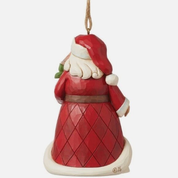 Jim Shore A Partridge in Pear Tree Branch Santa Worldwide Event Ornament 6013136 - Picture 4 of 5